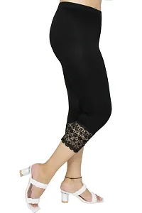 PINKSHELL Stylish GPO Net Bottom Capris for Womens (XL, Black)-thumb1