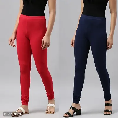 LADIES COTTON LYCRA LEGGINGS LT ROYAL HONEY COMBO PACK OF 2 (SIZE  32-L,34-XL,36-XXL,38-3XL,40-4XL)