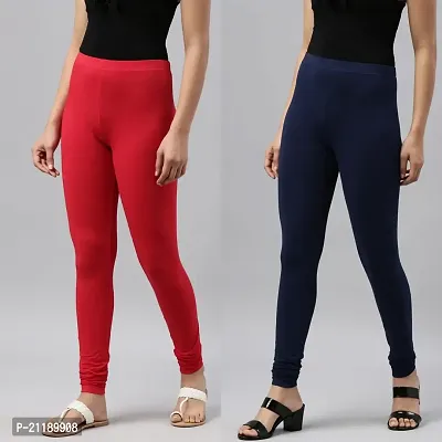 Buy PINKSHELL Combo Churidar Leggings for Women Cotton Lycra Leggings  Leggings Churidar Solid Slim fit Pajami Ethnic Lower Occasional Leggings  (XXL, RED/Navy) Online In India At Discounted Prices