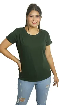 Essential Everyday Cotton Blend Round Neck Half Sleeves Tops/T-Shirts For Womens And Girls (Pack of 1-Sizes XS, S,M,L,XL,XXL,XXXL)-thumb2