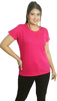 Essential Everyday Cotton Blend Round Neck Half Sleeves Tops/T-Shirts For Womens And Girls (Pack of 1-Sizes XS, S,M,L,XL,XXL,XXXL)-thumb2