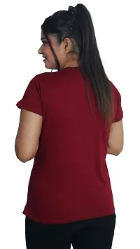 Essential Everyday Cotton Blend Round Neck Half Sleeves Tops/T-Shirts For Womens And Girls (Pack of 1-Sizes XS, S,M,L,XL,XXL,XXXL)-thumb1