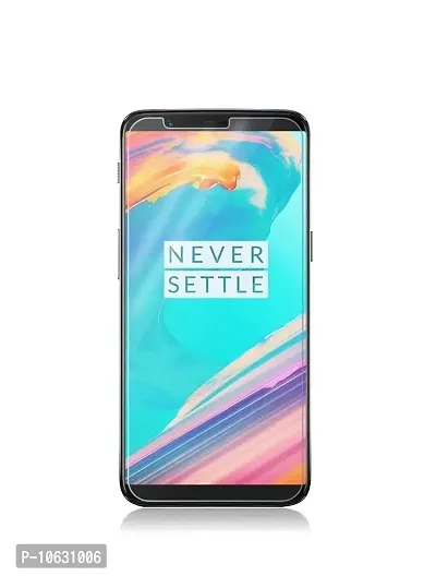 NRSON? Tempered Glass Screen Protector Compatible For ONEPLUS 5T (Except Edge to Edge) And Free Complete Easy Installation kit [pack of 1 Transparent 2.5D]