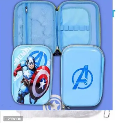 Durable Avengers Pencil Case Avenger Art Canvas Pencil Box (Set Of 1, Multicolor)