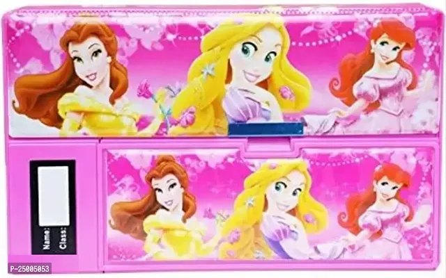 Premium Quality Barbie Pattern Jumbo Pencil Box For Kids Pack Of 1-thumb0