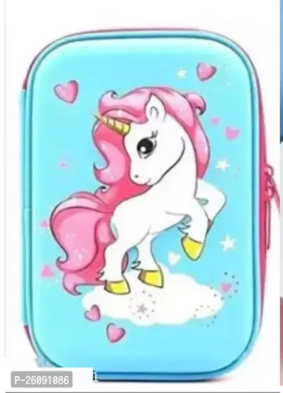 Unicorn Embossed Art EVA Pencil Box-thumb0