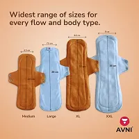 Avni Fluff Washable Cloth Pads, Pack of 2 | Antimicrobial Reusable Cloth Sanitary Pad | With Cloth Storage Pouch (1 XL + 1 XXL)-thumb3