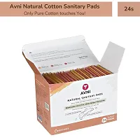 Avni Natural Cotton Sanitary Pads Pack of 24 with Paper Disposal Bags-thumb1