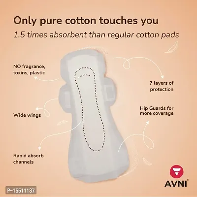 Avni Natural Cotton Sanitary Pads Pack of 24 with Paper Disposal Bags-thumb4