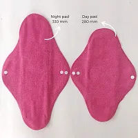 Avni Safepad Tested, Award winning Antimicrobial Reusable Cloth Sanitary Pad with two buttons and storage pouch-thumb3