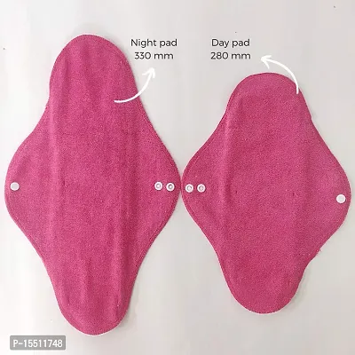 Avni Safepad Tested, Award winning Antimicrobial Reusable Cloth Sanitary Pad with two buttons and storage pouch-thumb4