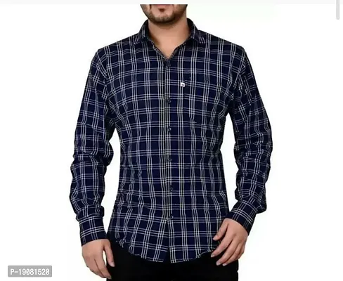 Stylish Men Cotton Long Sleeve Regular Fit Casual Shirt-thumb0