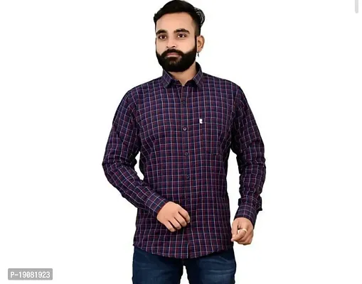 Stylish Men Cotton Long Sleeve Regular Fit Casual Shirt