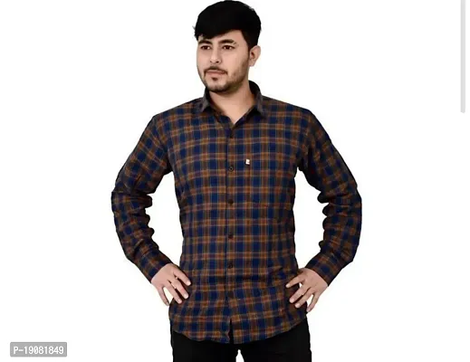 Stylish Men Cotton Long Sleeve Regular Fit Casual Shirt-thumb0
