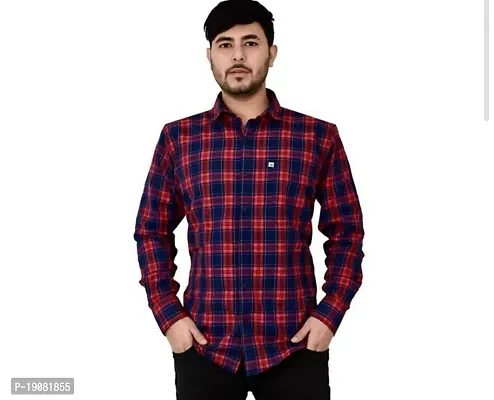 Stylish Men Cotton Long Sleeve Regular Fit Casual Shirt