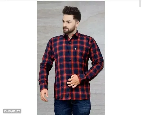 Stylish Men Cotton Long Sleeve Regular Fit Casual Shirt-thumb0