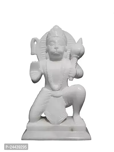 Hanuman Ji Statue / Murti/ Idol 5Inch(8Cm)(White,Marble)