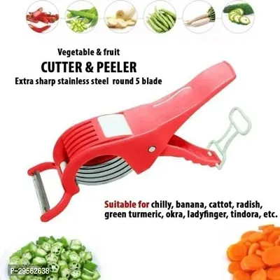 AKSHAR ENTERPRISE 2 in 1 Stainless Steel Blade Vegetable Cutter with Peeler