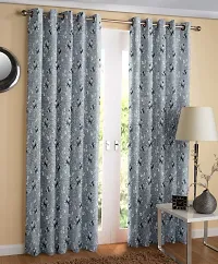 Aaradhya Creation 3D Digital Printed Curtain Drapes for Door 7Ft, 1 Piece Polyester Curtains for Home Office Decor, Decorative Themed Panels for Living Room Bedroom Hall (4x7 Feet ) Grey-thumb1