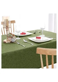 Aradhya Creation Table Cloth Textured Jute Tablecloth, Decorative Table Cover for Kitchen Dining Buffet Party, Outdoor Picnic Washable Centre Table Covers (50 x 50 Inches) Green-thumb1