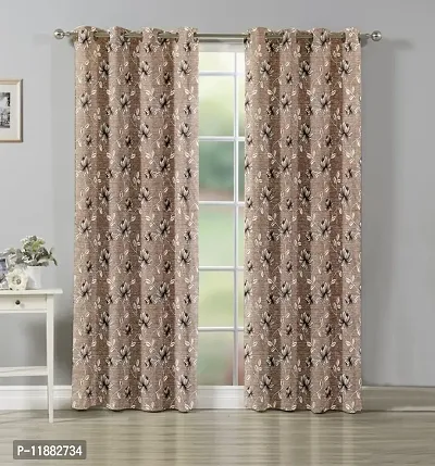 Aaradhya Creation 3D Digital Printed Curtain Drapes for Window 5Ft, 1 Piece Polyester Curtains for Home Office Decor, Decorative Themed Panels for Living Room Bedroom Hall (4x5 Feet ) Orange Flower-thumb5