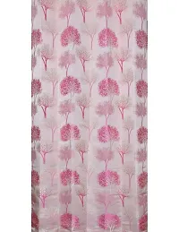 Aaradhya Creation Curtains for Window 5Ft Set of 1- Polyester Room Darkening Curtain Drapes Tree Printed Eyelet Panels Drapes for Home & Office Decor, ( 4 x 5 Feet ), Pink-thumb1