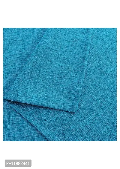 Aradhya Creation Table Cloth Textured Jute Tablecloth, Decorative Table Cover for Kitchen Dining Buffet Party, Outdoor Picnic Washable Centre Table Covers (50 x 85 Inches) Blue-thumb5