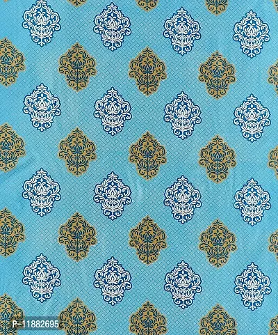 Aaradhya Creation Printed Curtains for Home Set of 2 5Ft Window Curtain Drapes for Living Room Bedroom Kitchen Polyester Eyelet Panels for Decor (4x5 Feet) Blue-thumb3