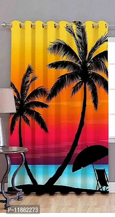 Aaradhya Creation 3D Digital Printed Curtain Drapes for Window 5Ft||1 Piece Polyester Curtains for Home Office Living Room Bedroom Hall||(4x5 Feet) Multicolor