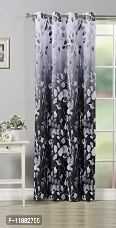 Aaradhya Creation 3D Digital Printed Curtain Drapes for Door 7Ft, 1 Piece Polyester Curtains for Home Office Decor, Decorative Themed Panels for Living Room Bedroom Hall (4x7 Feet ) Black