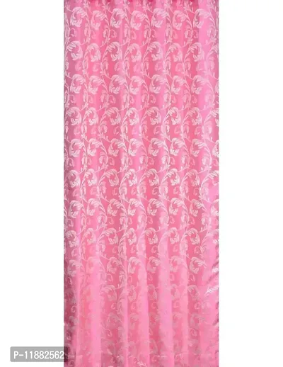 Aaradhya Creation 5Ft Curtains for Window Pack of 1 Polyester Printed Curtain Drapes for Window for Home & Office Room Darkening Eyelet Curtain Panels for Living Room, Bedroom- ( 4 x 5 Feet ), Pink-thumb3