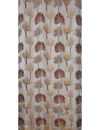 Aaradhya Creation Curtains for Window 5Ft Set of 1- Polyester Room Darkening Curtain Drapes Tree Printed Eyelet Panels Drapes for Home & Office Decor, ( 4 x 5 Feet ), Beige & Maroon-thumb2