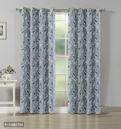 Aaradhya Creation 3D Digital Printed Curtain Drapes for Door 7Ft, 1 Piece Polyester Curtains for Home Office Decor, Decorative Themed Panels for Living Room Bedroom Hall (4x7 Feet ) Grey