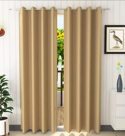 Aaradhya Creation Eyelet Solid Plain Room Darkening Blackout Curtain