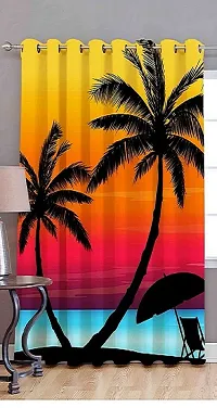 Aaradhya Creation 3D Digital Printed Curtain Drapes for Window 5Ft||1 Piece Polyester Curtains for Home Office Living Room Bedroom Hall||(4x5 Feet) Multicolor-thumb1