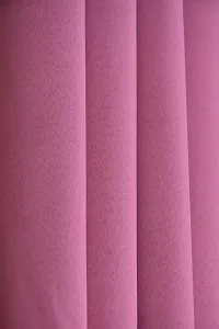 Aaradhya Creation Solid Plain Blackout Door Curtains for Home 1 Piece | 7 Feet Polyester Curtain Panels for Living Room Bedroom Kitchen | Decorative Grommet Top Draperies with Eyelet Rings (4x7 Ft) Pink-thumb1