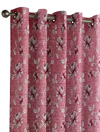 Aaradhya Creation 3D Digital Printed Curtain Drapes for Window 5Ft, 1 Piece Polyester Curtains for Home Office Decor, Decorative Themed Panels for Living Room Bedroom Hall (4x5 Feet ) Pink Flower-thumb2