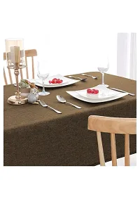 Aradhya Creation Table Cloth Textured Jute Tablecloth, Decorative Table Cover for Kitchen Dining Buffet Party, Outdoor Picnic Washable Centre Table Covers (50 x 75 Inches) Brown-thumb1