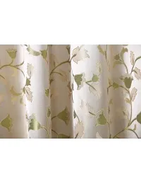 Aaradhya Creation 5Ft Curtains for Window Set of 1-Floral Printed Curtain Drapes Polyester Light Filtering Eyelet Panels for Home & Office Decor, ( 4 x 5 Feet ), Olive Green-thumb3