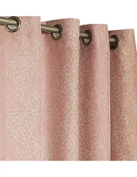 Aaradhya Creation Polyester Curtains for Window 5FT Pack of 1 Floral Printed Curtain Drapes for Home & Office Decor Light Filtering Eyelet Curtain Drapes for Living Room, Bedroom-( 4 x 5 Feet ) Pink-thumb1