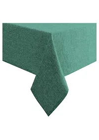 Aaradhya Creation Square Table Cover- Jute Heat Resistant Table Cover- Washable Solid Table Cover for Kitchen Dining Table- 50 x 75 Inches, Mint Green-thumb3