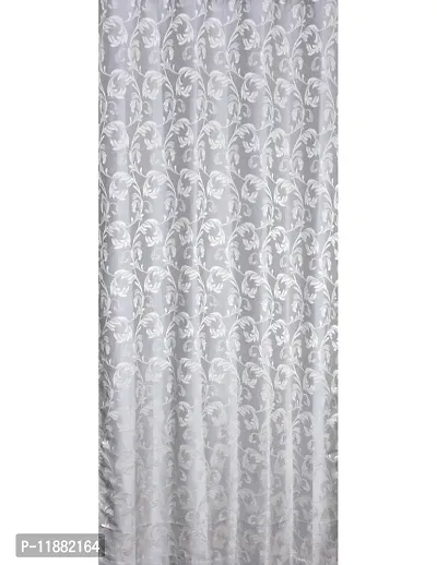 Aaradhya Creation 9Ft Curtains for Long Door Polyester Printed Curtain Drapes for Long Door Darkening Eyelet Curtain Panels for Living Room||Bedroom-(4 x 9 Feet) Silver-thumb3