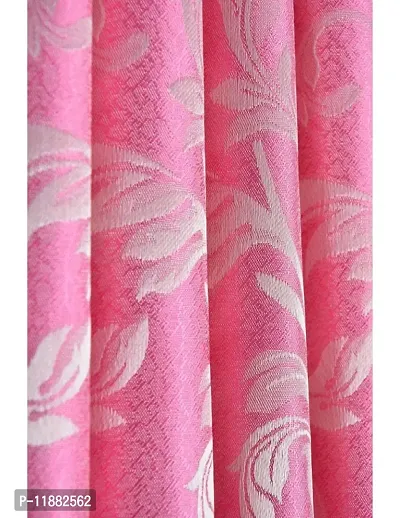 Aaradhya Creation 5Ft Curtains for Window Pack of 1 Polyester Printed Curtain Drapes for Window for Home & Office Room Darkening Eyelet Curtain Panels for Living Room, Bedroom- ( 4 x 5 Feet ), Pink-thumb4