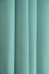 Aaradhya Creation Solid Plain Blackout Window Curtains for Home 1 Piece | 5 Feet Polyester Curtain Panels for Living Room Bedroom Kitchen | Decorative Grommet Top Draperies with Eyelet Rings (4x5 Ft) Turquoise-thumb1