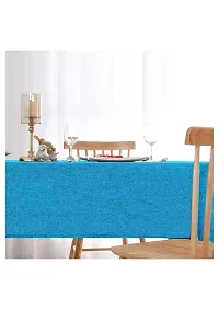 Aradhya Creation Table Cloth Textured Jute Tablecloth, Decorative Table Cover for Kitchen Dining Buffet Party, Outdoor Picnic Washable Centre Table Covers (50 x 85 Inches) Blue-thumb2