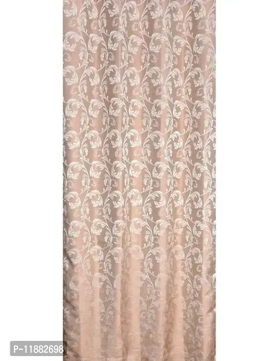 Aaradhya Creation 7Ft Curtains for Door Pack of 1 Polyester Printed Curtain Drapes for Door for Home & Office Room Darkening Eyelet Curtain Panels for Living Room, Bedroom- ( 4 x 7 Feet ), Beige-thumb3