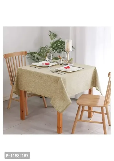 Aradhya Creation Table Cloth Textured Jute Tablecloth, Decorative Table Cover for Kitchen Dining Buffet Party, Outdoor Picnic Washable Centre Table Covers (50 x 110 Inches) Beige