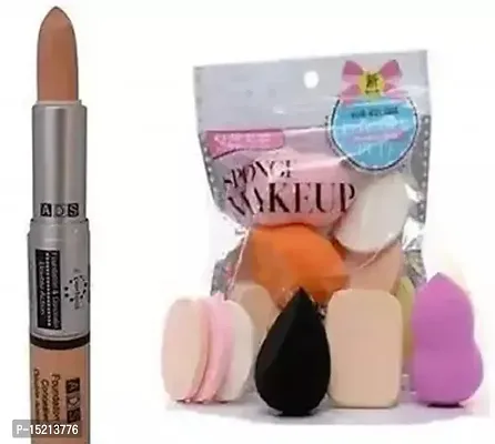 Natural Ultimate Combo Of Miss Ads 2In1 Stick Liquid Concealer  Makeup Blender Pack Of 6 ( 2 Items In The Set )-thumb0