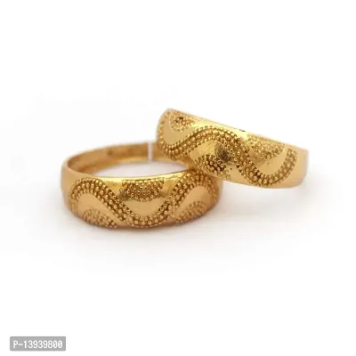 Adjustable gold toe ring, Adjustable gold ring for girl