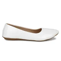 Dhairya Collection Ladies Flat Pointed Official Belly White-thumb4